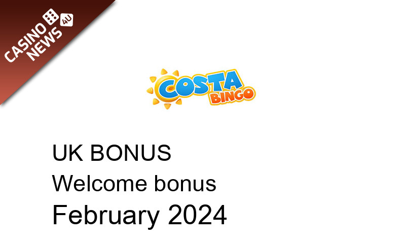 Latest Costa Bingo UK bonus spins, 20 bonus spins
