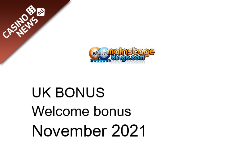 Latest Mainstage Bingo Casino bonus spins for UK players, 25 bonus spins