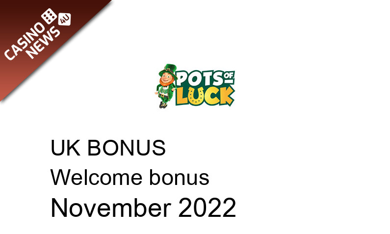 Latest Pots of Luck Casino bonus spins for UK players, 20 bonus spins