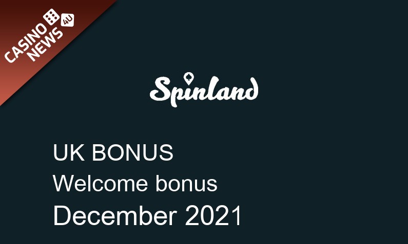 Latest Spinland Casino bonus spins for UK players December 2021, 50 bonus spins