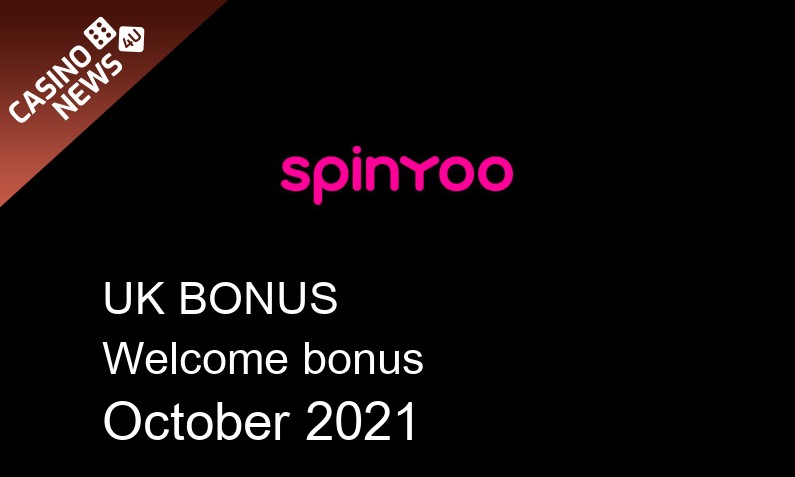 Latest SpinYoo UK bonus spins, 100 bonus spins