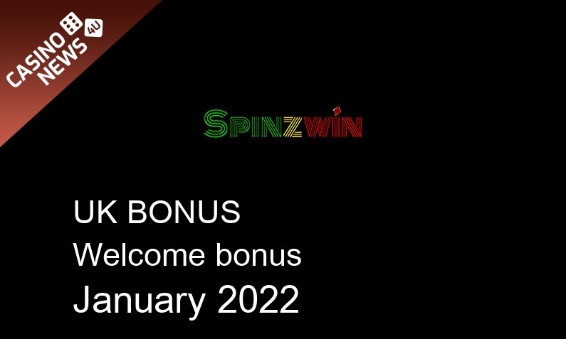 Latest Spinzwin Casino bonus spins for UK players January 2022, 100 bonus spins
