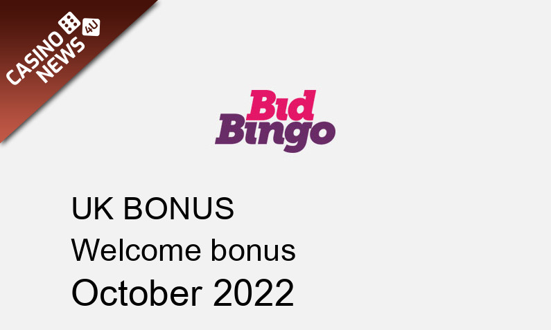 Latest UK bonus spins from Bid Bingo Casino October 2022, 150 bonus spins