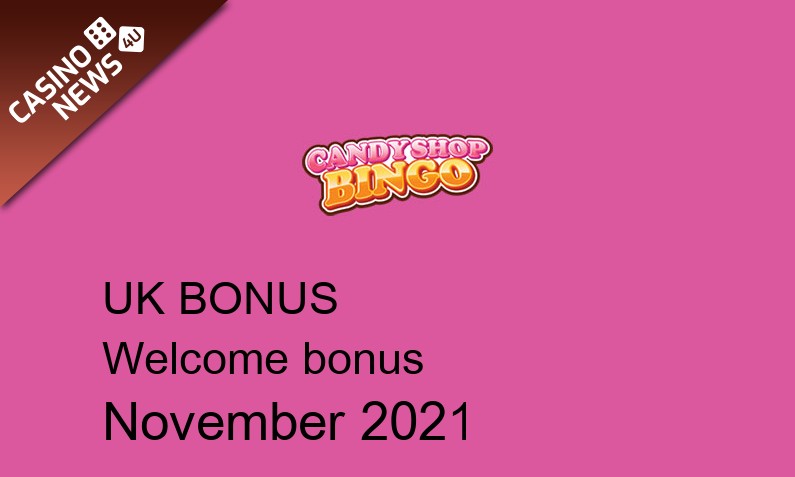 Latest UK bonus spins from Candy Shop Bingo Casino, 20 bonus spins