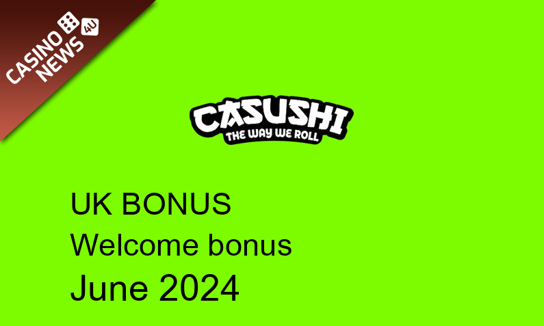 Latest UK bonus spins from Casushi June 2024, 50 bonus spins