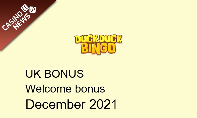 Latest UK bonus spins from Duck Duck Bingo Casino December 2021, 10 bonus spins