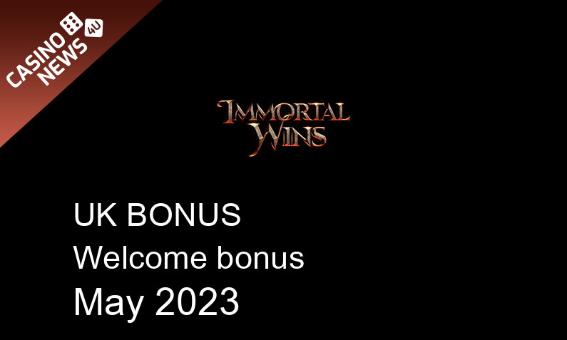 Latest UK bonus spins from Immortal Wins May 2023, 500 bonus spins