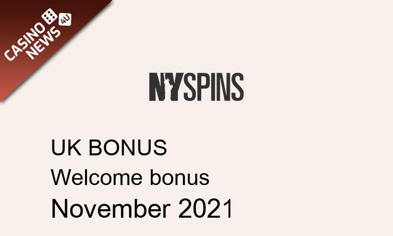 Latest UK bonus spins from NYSpins Casino November 2021, 50 bonus spins